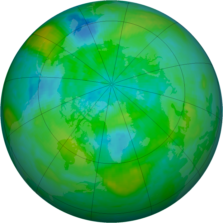 Arctic ozone map for 14 September 1980